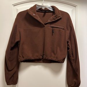Forever 21 Brown cropped fleece